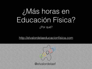 Más horas de educación física