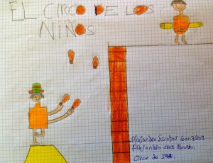 Mascota para el proyecto educativo viajando con el circo