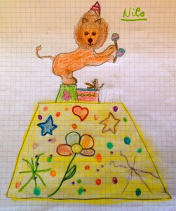 Mascota para el proyecto educativo viajando con el circo