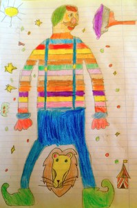 Mascota para el proyecto educativo viajando con el circo