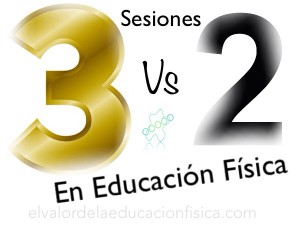 Tres sesiones de educación física contra dos