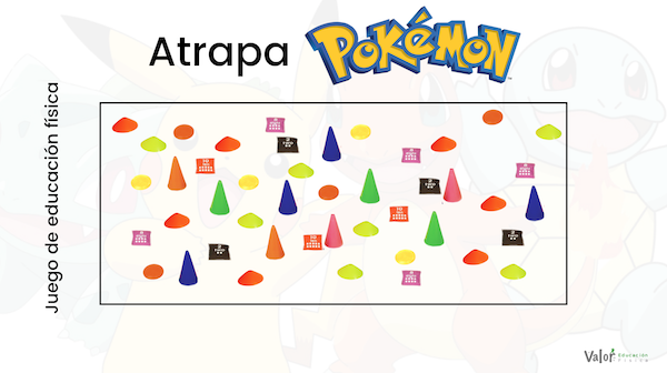distribución de los Pokemon en el juego de lanzamiento de educación física